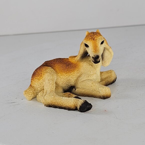 Vintage Goat Figurine Fawn White By Corlett Collectables - Picture 7 of 8